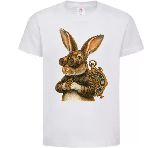 Дитяча футболка Steampunk rabbit Білий фото