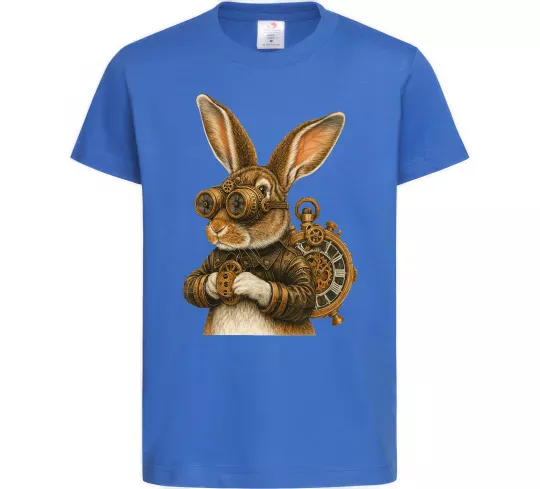 Дитяча футболка Steampunk rabbit Яскраво-синій фото