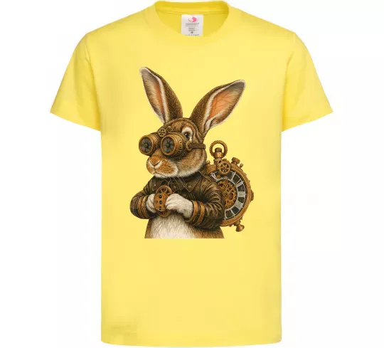 Дитяча футболка Steampunk rabbit Лимонний фото