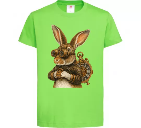 Дитяча футболка Steampunk rabbit Лаймовий фото