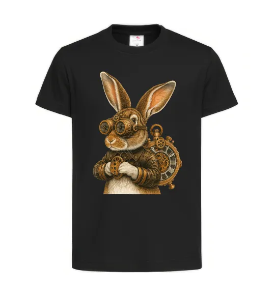 Детская футболка Steampunk rabbit Черный фото