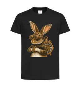 Детская футболка Steampunk rabbit Черный фото