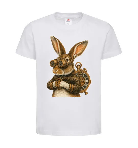 Детская футболка Steampunk rabbit Белый фото