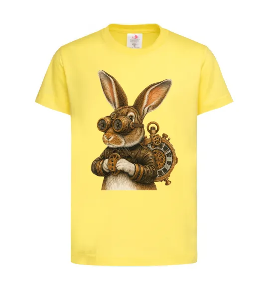 Детская футболка Steampunk rabbit Лимонный фото