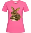 Жіноча футболка Steampunk rabbit Яскраво-рожевий фото