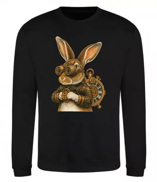 Свитшот Steampunk rabbit Черный фото