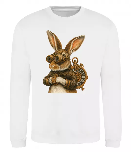 Свитшот Steampunk rabbit Белый фото