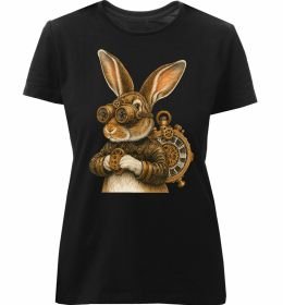 Жіноча преміум футболка Steampunk rabbit