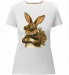 Жіноча преміум футболка Steampunk rabbit Білий фото