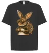 Футболка Оверсайз Steampunk rabbit Черный фото