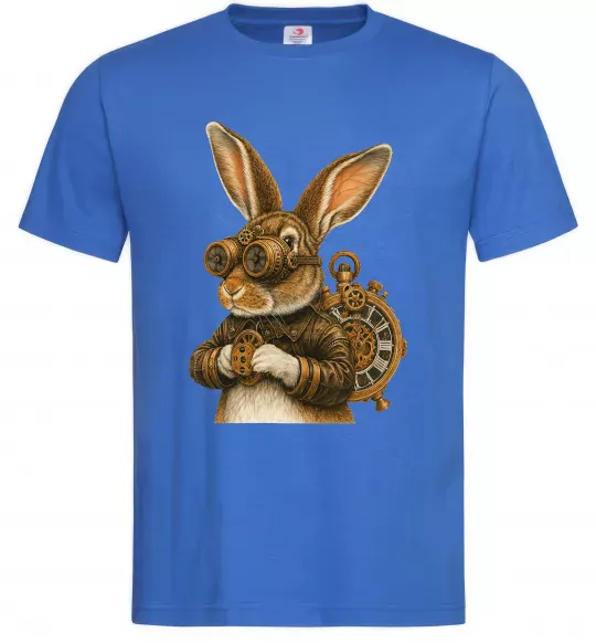 Мужская футболка Steampunk rabbit Ярко-синий фото