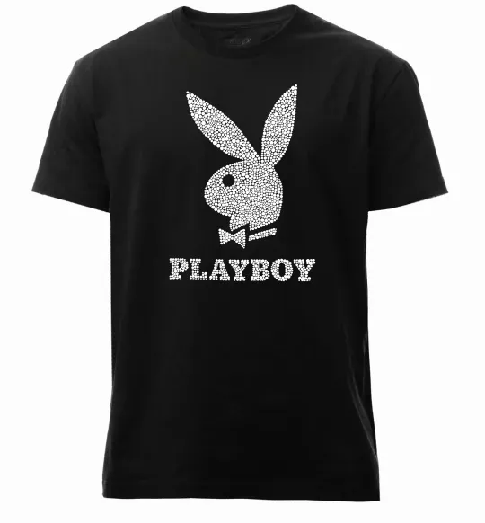 Чоловіча преміум футболка Playboy dots Чорний фото