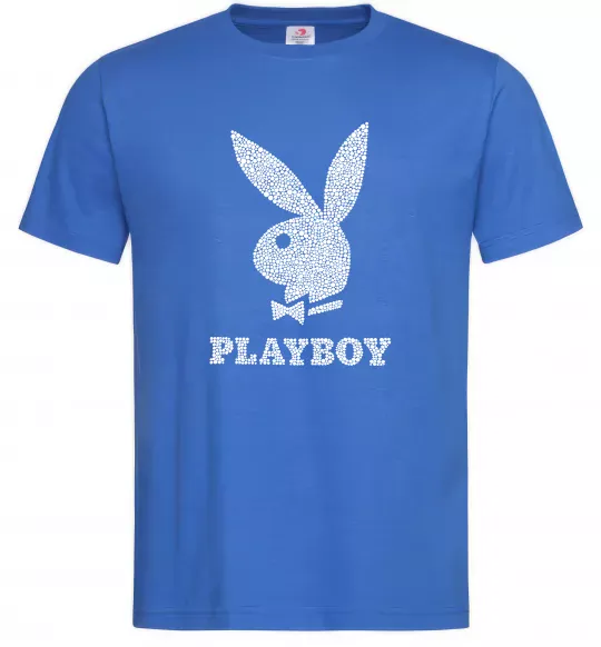 Мужская футболка Playboy dots Ярко-синий фото