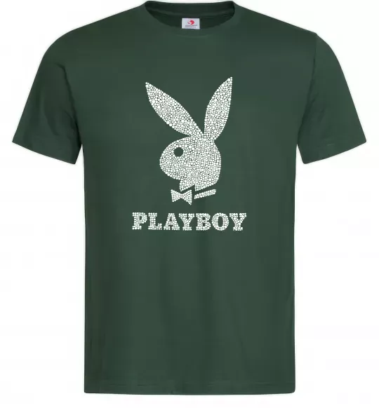 Мужская футболка Playboy dots Темно-зеленый фото