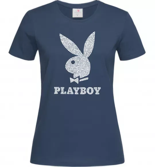 Женская футболка Playboy dots Темно-синий фото