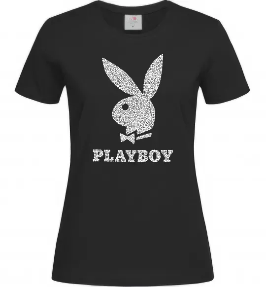 Женская футболка Playboy dots Черный фото