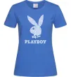 Женская футболка Playboy dots Ярко-синий фото