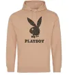 Мужская толстовка (худи) Playboy dots Песочный фото