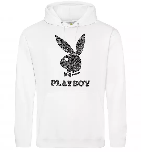 Жіноча толстовка (худі) Playboy dots Білий фото
