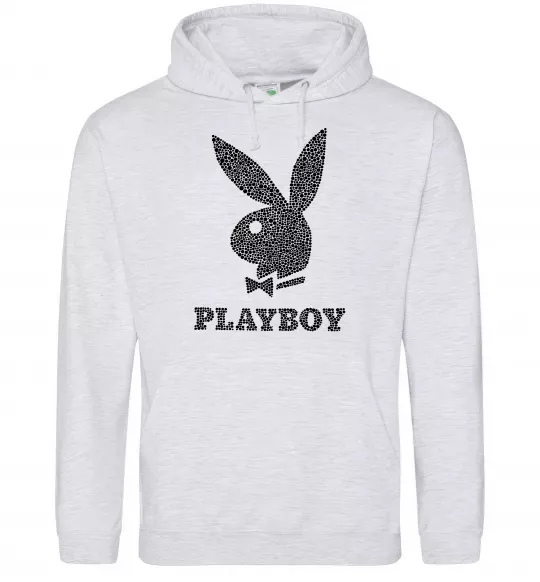 Жіноча толстовка (худі) Playboy dots Сірий меланж фото