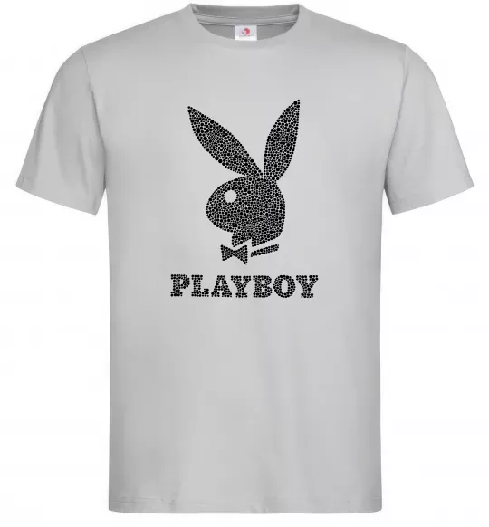 Мужская футболка Playboy dots Серый фото