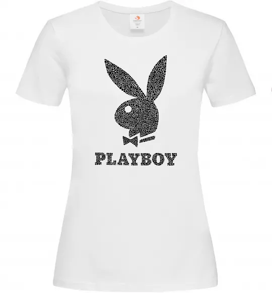 Женская футболка Playboy dots Белый фото