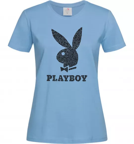Женская футболка Playboy dots Голубой фото