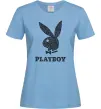 Женская футболка Playboy dots Голубой фото