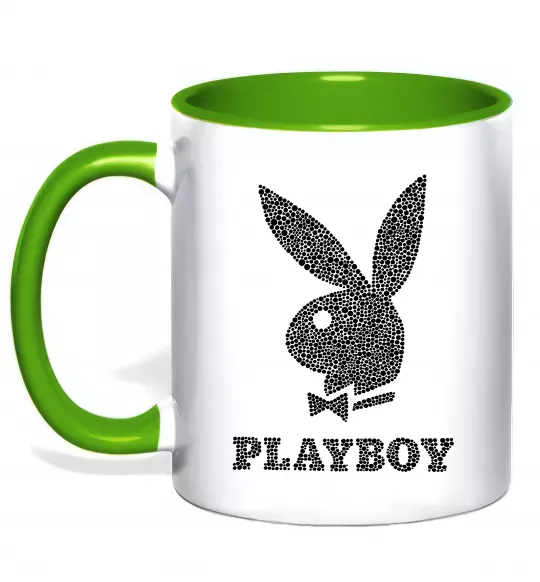 Чашка с цветной ручкой Playboy dots Зеленый фото