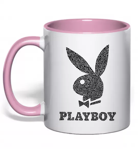 Чашка с цветной ручкой Playboy dots Нежно розовый фото