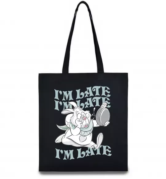 Эко-сумка I`m late Черный фото
