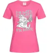 Жіноча футболка I`m late Яскраво-рожевий фото