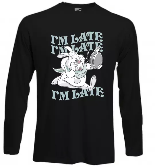 Лонгслив I`m late Черный фото