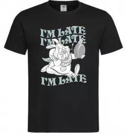 Мужская футболка I`m late Черный фото