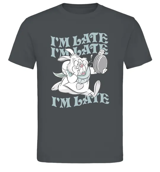 Мужская футболка I`m late Графит фото