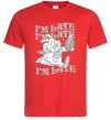 Мужская футболка I`m late Красный Мужская футболка I`m late Красный фото