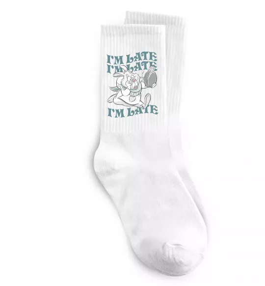Шкарпетки I`m late Білий фото