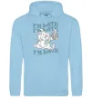Чоловіча толстовка (худі) I`m late Блакитний фото