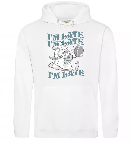 Жіноча толстовка (худі) I`m late Білий фото