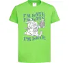 Детская футболка I`m late Лаймовый фото