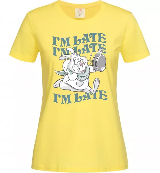 Жіноча футболка I`m late Лимонний фото