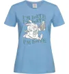 Жіноча футболка I`m late Блакитний фото