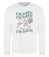 Свитшот I`m late Белый фото