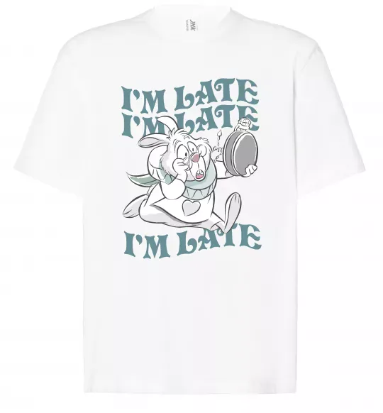 Футболка Оверсайз I`m late Білий фото