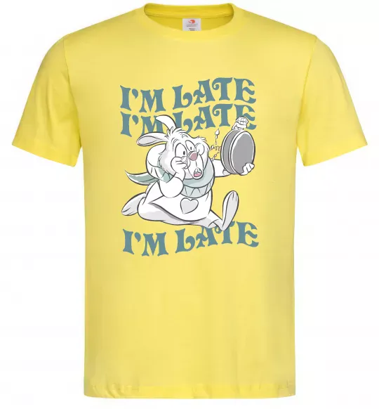 Мужская футболка I`m late Лимонный фото