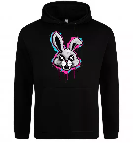 Мужская толстовка (худи) Graffity hare Черный фото