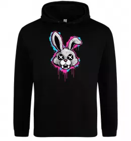 Мужская толстовка (худи) Graffity hare Черный фото