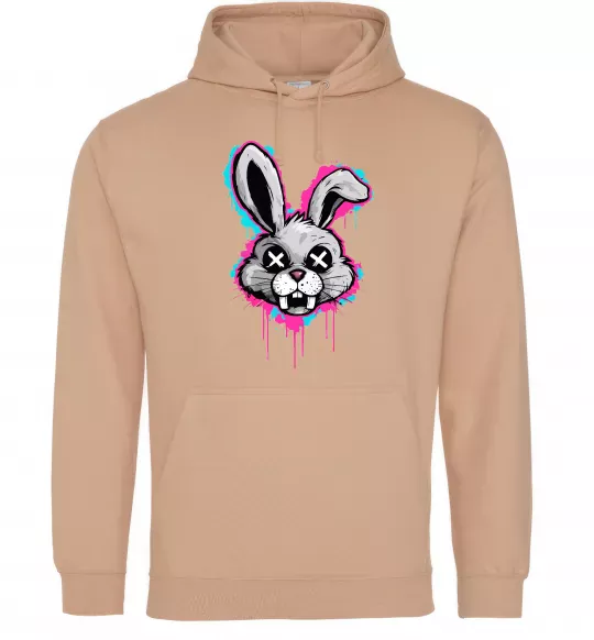 Женская толстовка (худи) Graffity hare Песочный фото