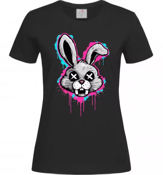 Жіноча футболка Graffity hare Чорний фото