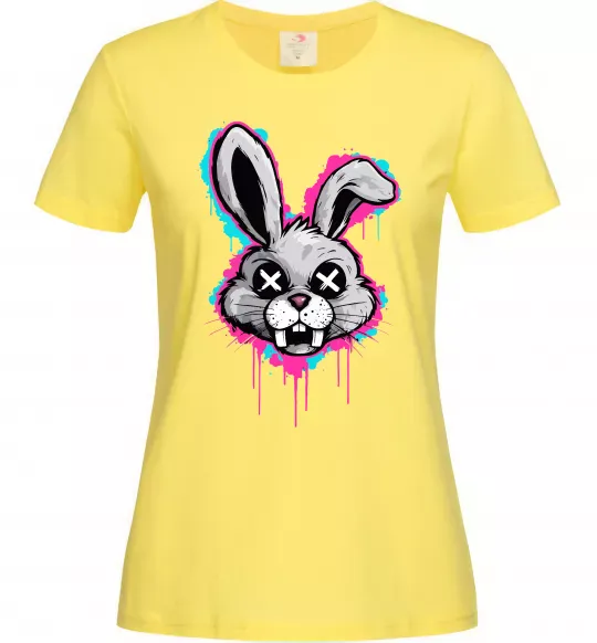 Жіноча футболка Graffity hare Лимонний фото